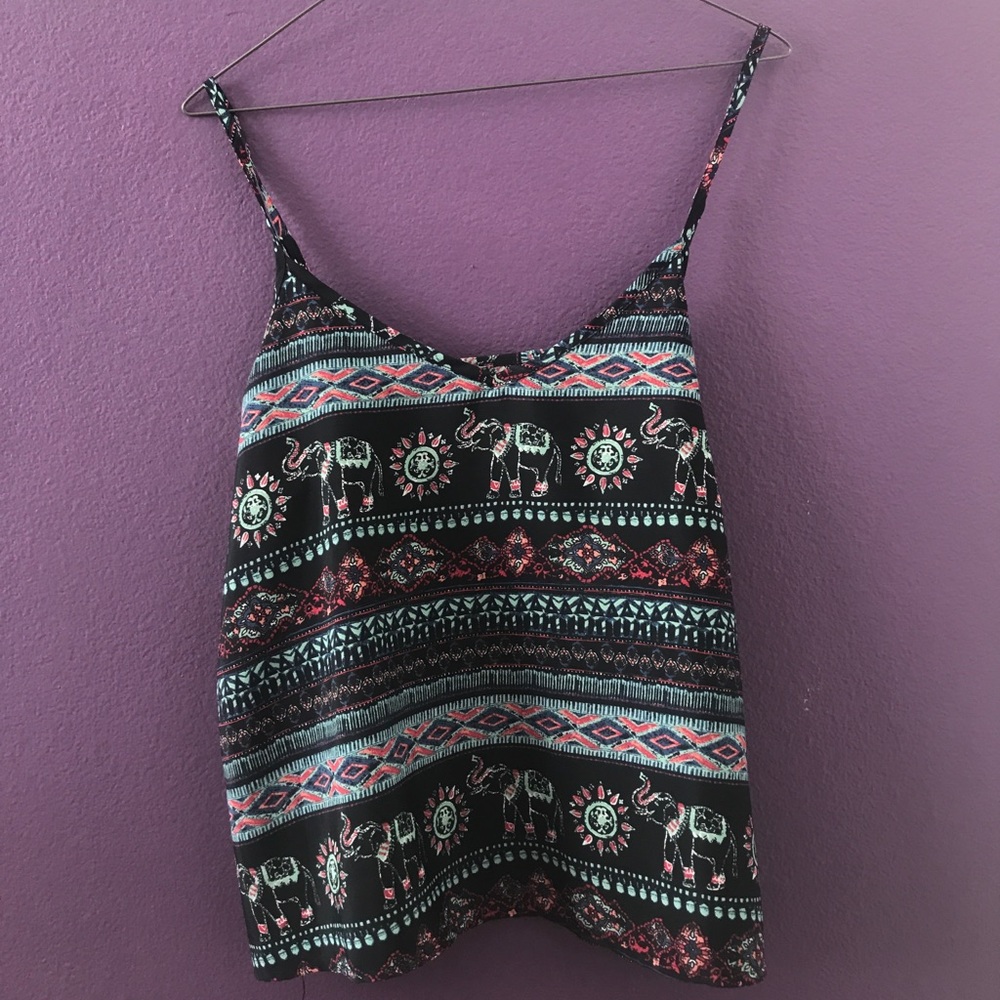 Hollister elephant print tank top